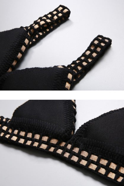 sexy knitted  neoprene swimsuit