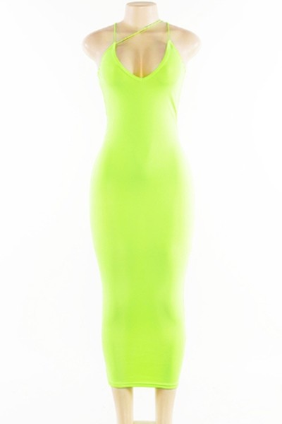 sling V neck sexy  hip dress