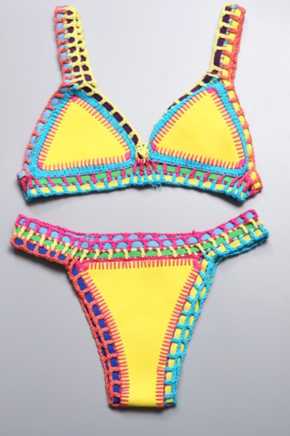 neoprene bikini sexy split swimsuit