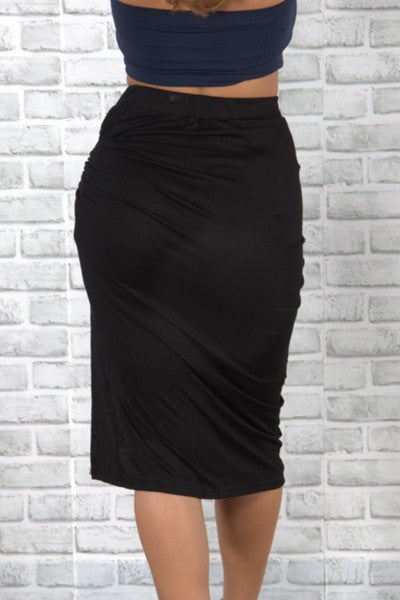 high waist split skirt
