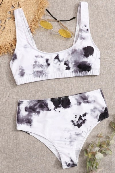 tie dye  high waist sexy bikini