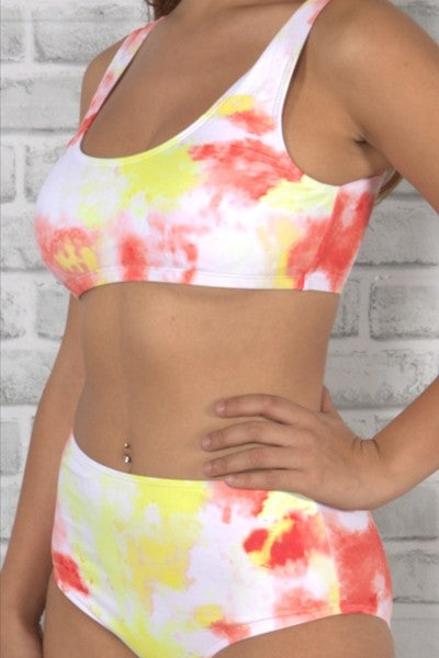 tie dye  high waist sexy bikini