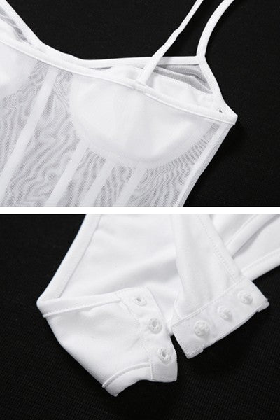 sexy sling perspective net bodysuit