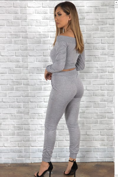 pull frame with eyelet off shoulder set