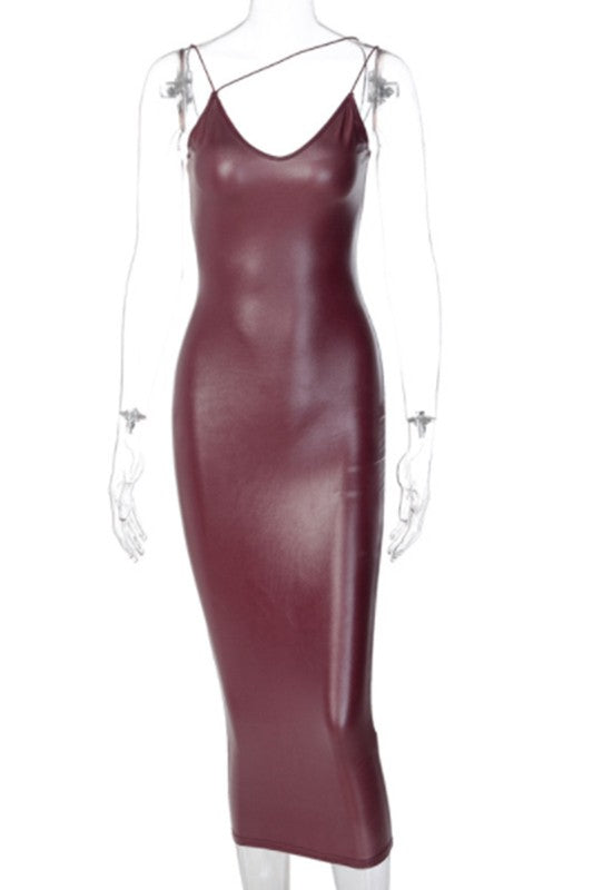 pu sexy sling dress