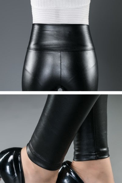 high waist  PU leggings