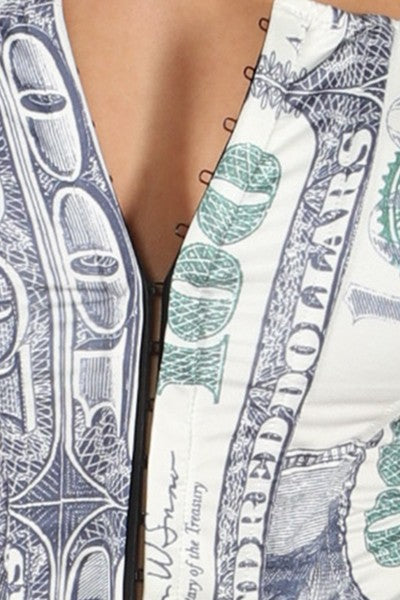 chest wrapped tight fitting corset lace up top