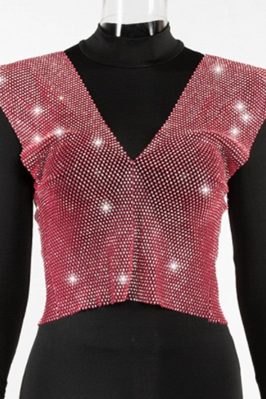 sexy nightclub Rhinestone vest