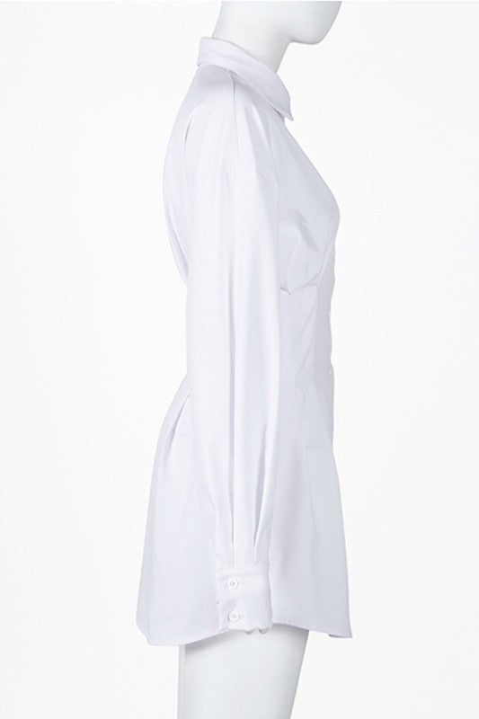 single breasted  slim dress