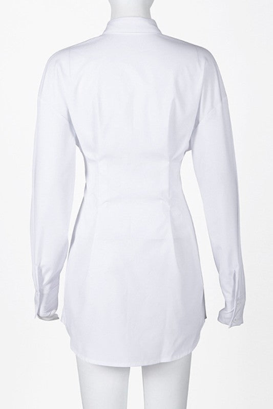 single breasted  slim dress