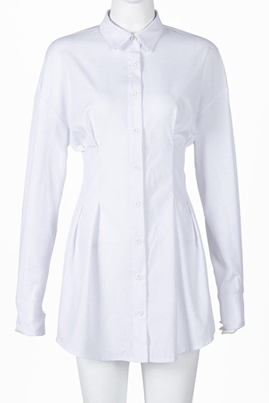 single breasted  slim dress