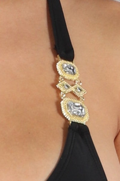 Jeweled two piece swimsuit