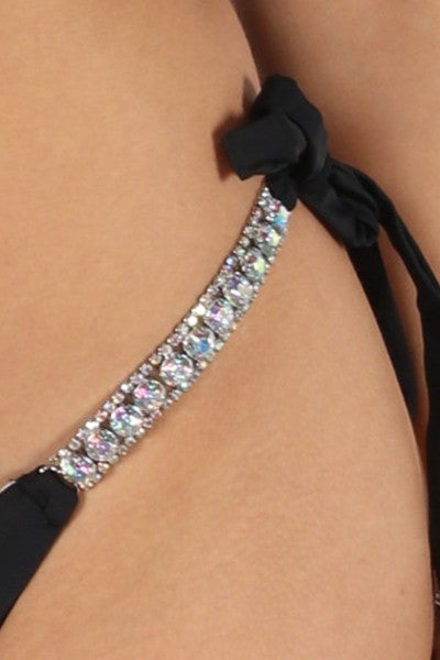 Rhinestone two piece bikini