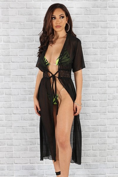 Mesh see-through cover up