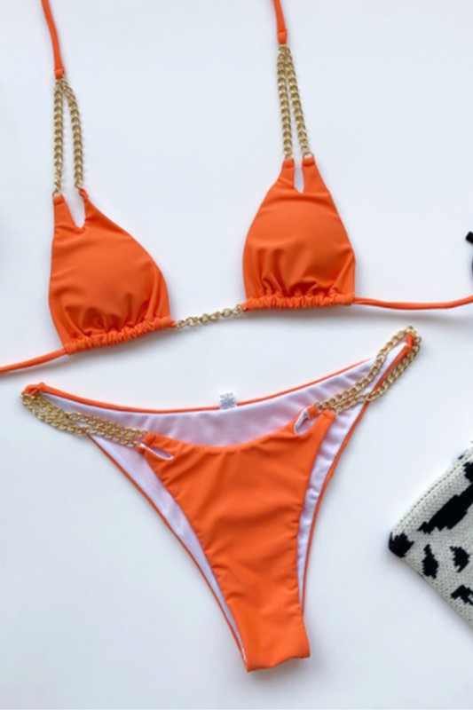 Chain two piece swimsuit