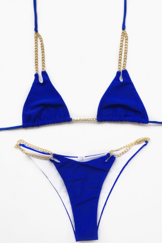 Chain two piece swimsuit