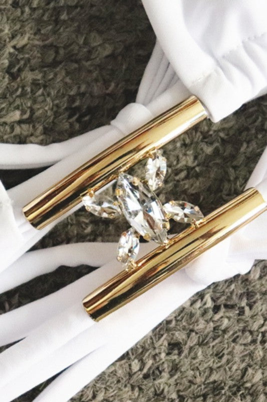 Sexy double strapped two piece swimsuit