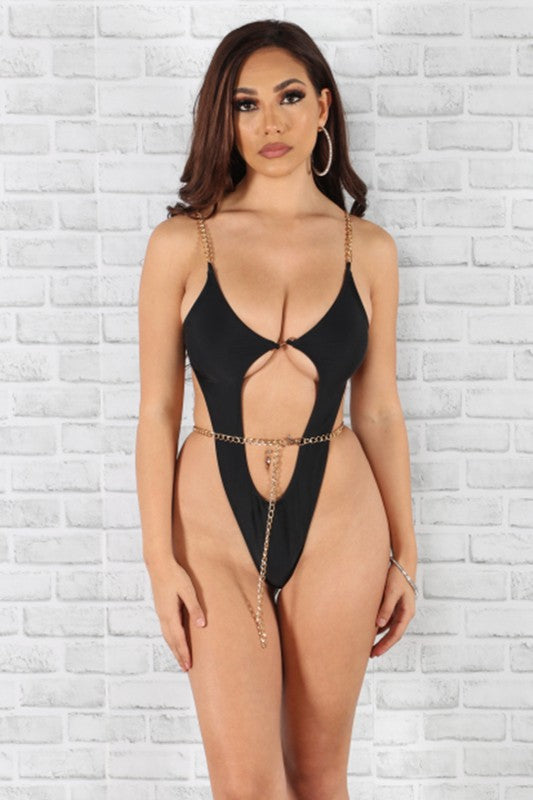 Sexy Chain One Piece Swimsuit