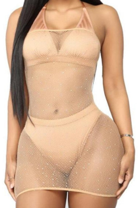 Hot Rhinestone Sexy cover up