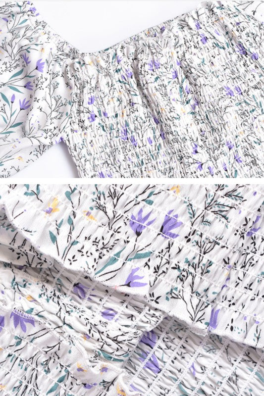 Floral Banding Dress