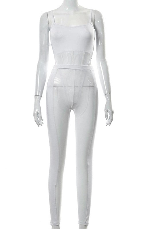 sleeveless waistless  two piece set