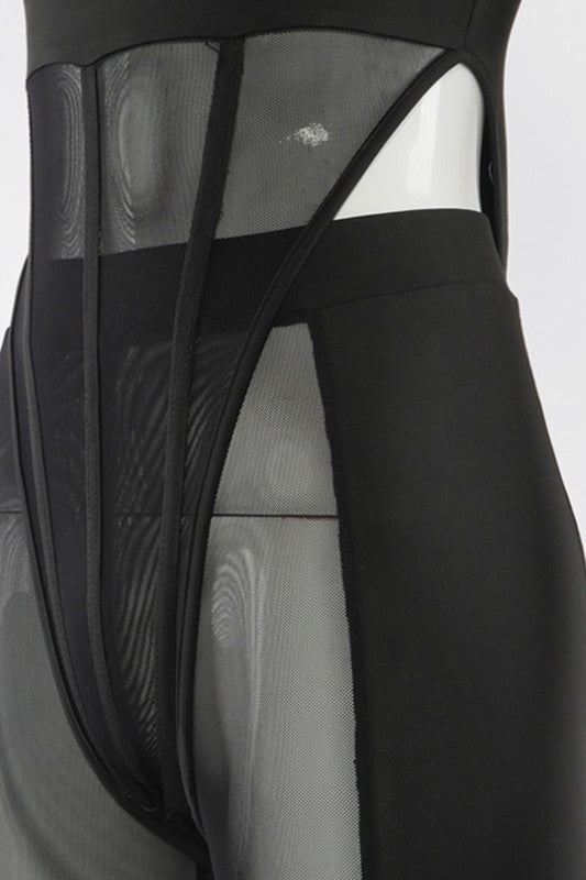 sleeveless waistless  two piece set