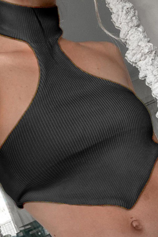 Sexy Cropped Halter Slim Short Vest