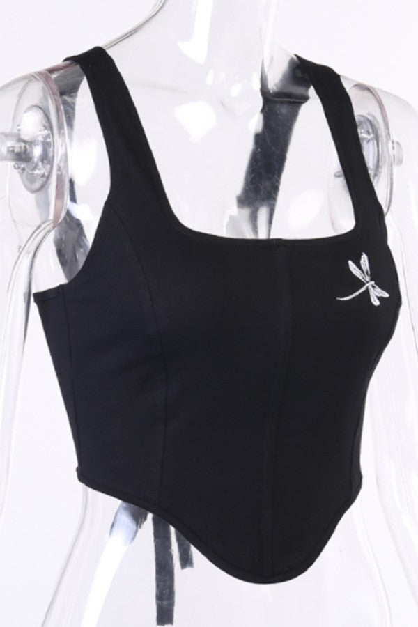 Printed Shoulder Top