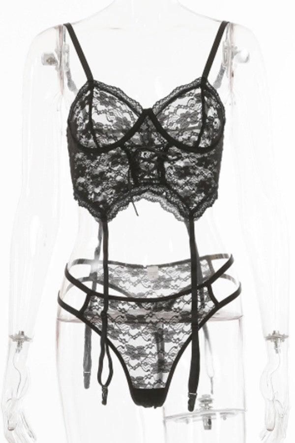 Sexy See-through Lace Lingerie Set