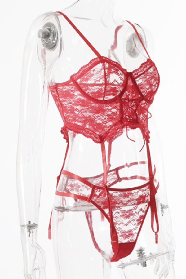 Sexy See-through Lace Lingerie Set
