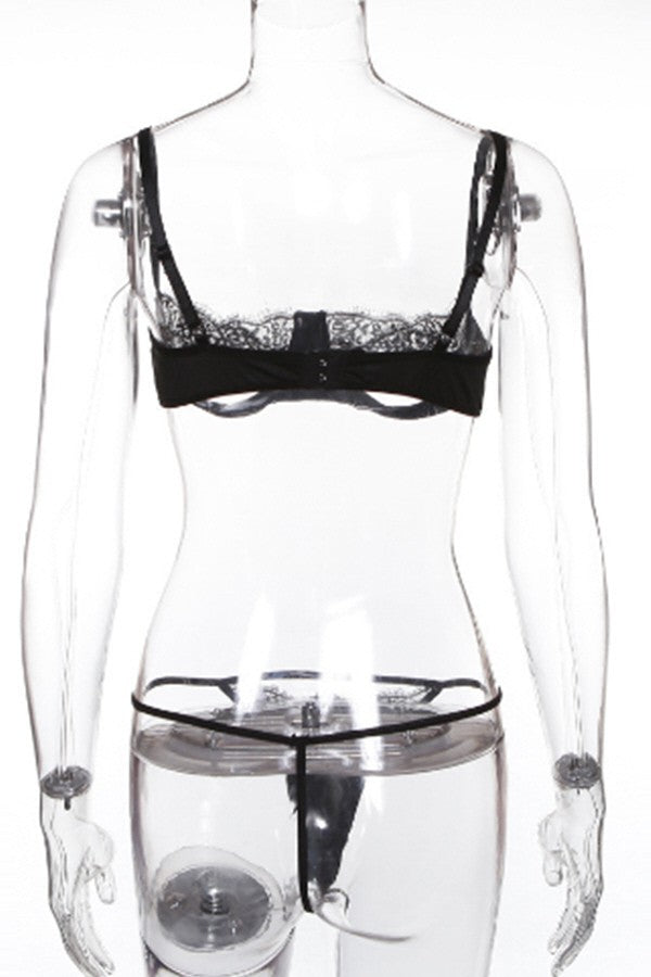 Sexy Lace Cutout Lingerie Set