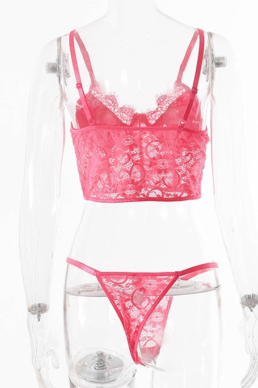 Sexy Lace Chest Wrap Lingerie Set