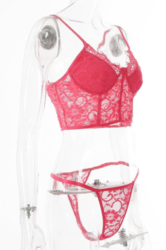 Sexy Lace Chest Wrap Lingerie Set