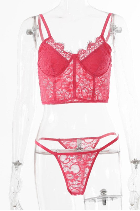 Sexy Lace Chest Wrap Lingerie Set