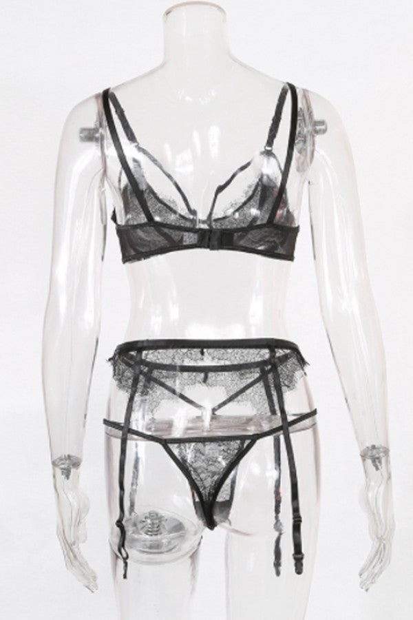 Sexy Lace Three-piece Lingerie Set