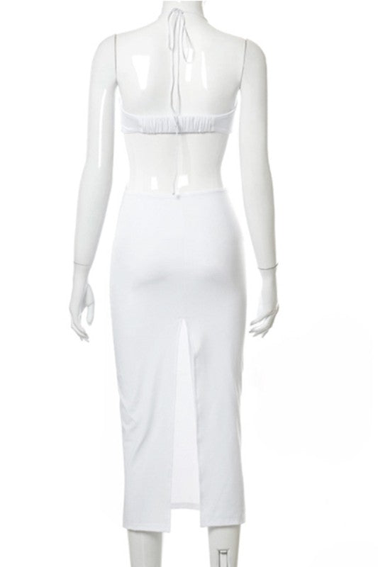 word shoulder sexy dress