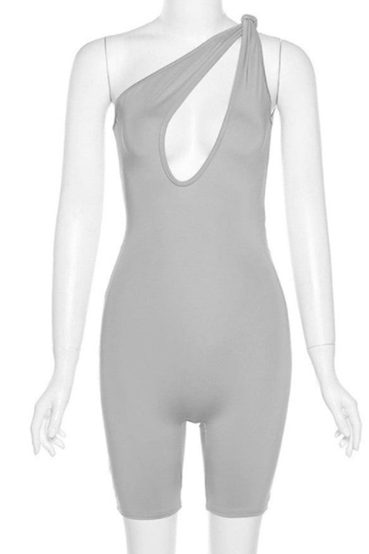 tight fitting sleeveless casual romper