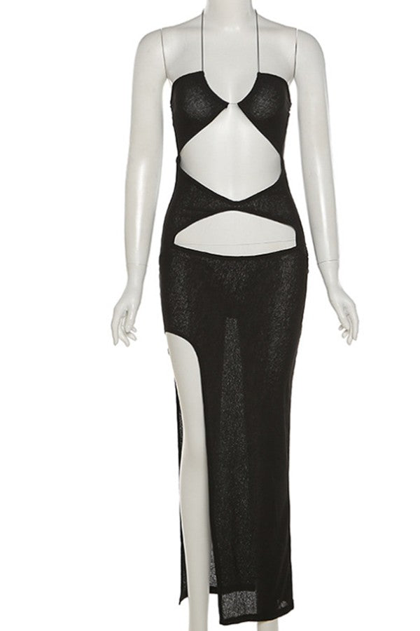 hanging neck sexy dress