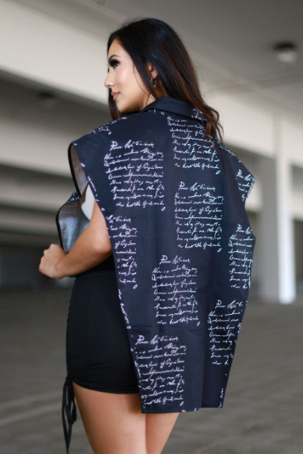 show shoulder loose  sexy print vest top