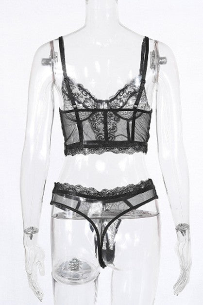 Sexy Lace Stitching Lingerie Set