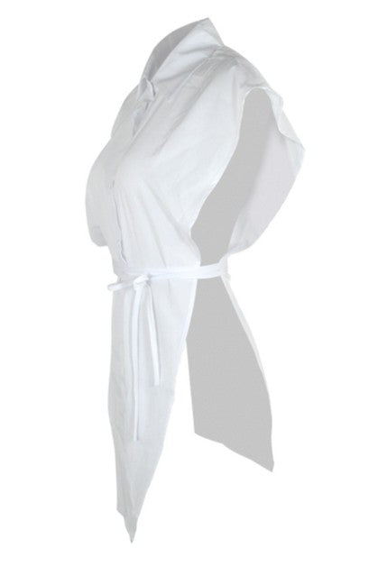 solid color low cut V neck shirt