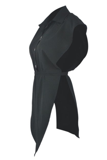 solid color low cut V neck shirt