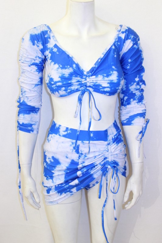 Three-piece Tie-dye Bikini