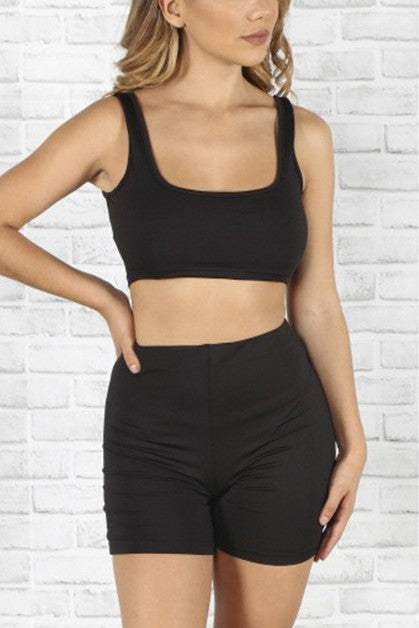 women s sleeveless vest shorts set