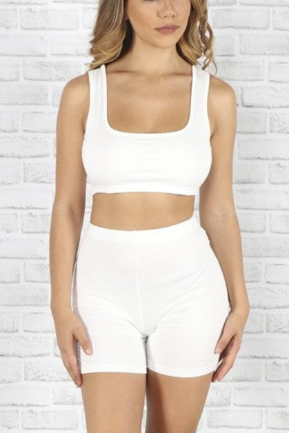 women s sleeveless vest shorts set