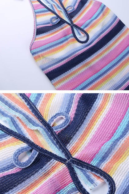 halter neck strap dress