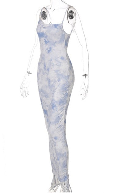 slimming halter strap mid length dress