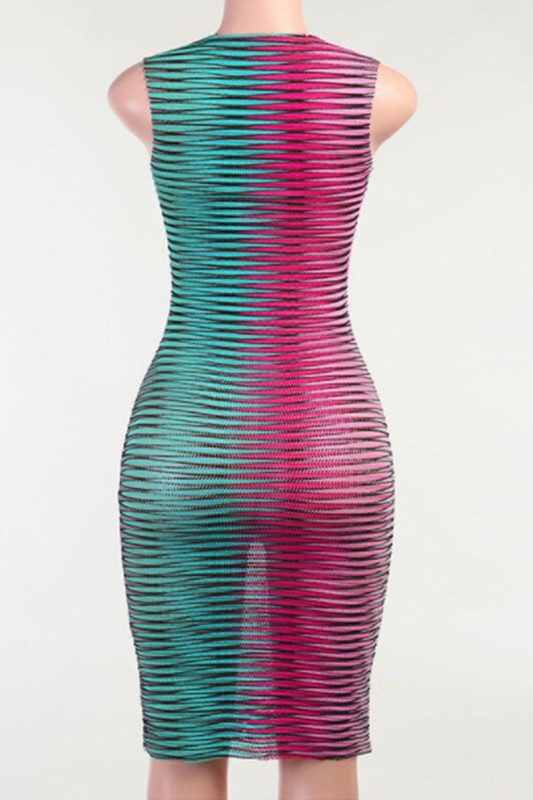 wheat ear net vest dress