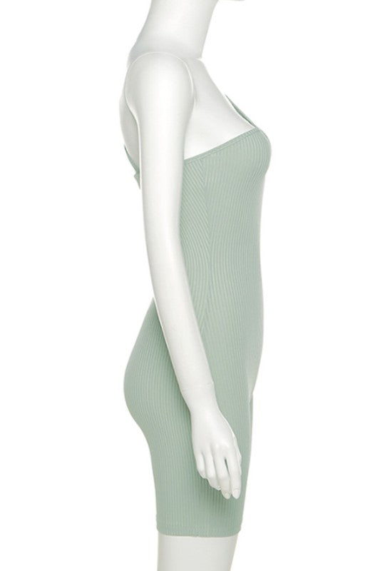 Sleeveless Tight-Fitting Romper