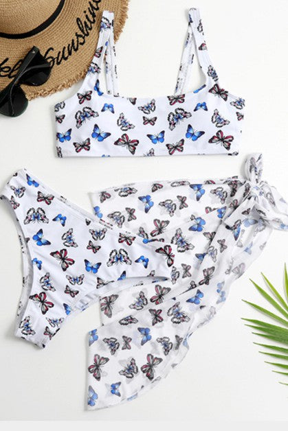 Ladies Split Three piece Swimsuit